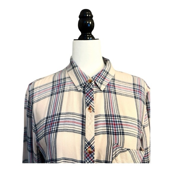 Hatley Plaid Button-Down Comfy Shirt – 100% Viscose Women’s Size Large - Picture 4 of 12
